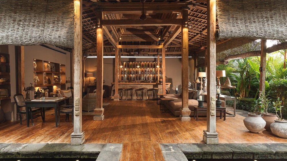 Villa Zelie - Bar and living area